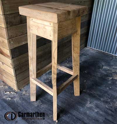 Rustic Wooden Bar Seat